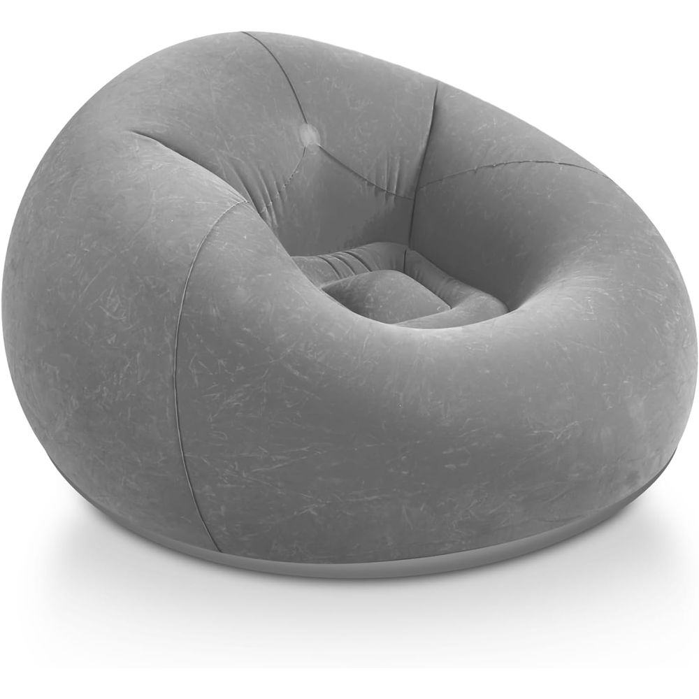 Kids Outdoor Lounger Chair - Aufblasbare Sitzsäcke, Graues Tragbares Faulsofa für
