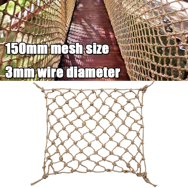 Kids Outdoor Net - 1 Stück Retro-Hanfseilnetz, perfekt für Gartendekoration,