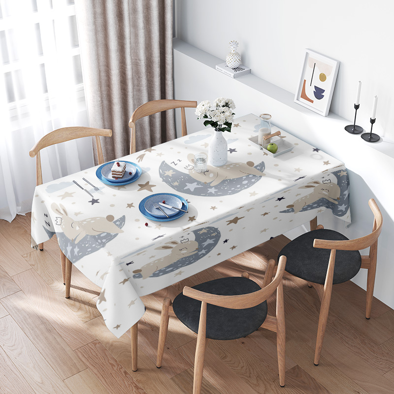 Kids Outdoor Dining Set - Tischdecken-Set mit Weltraummotiv und Monddesign für