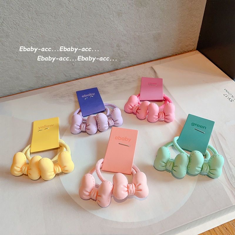 Kids Outdoor Decor - 5 Stück süße Haargummis mit Schleife
