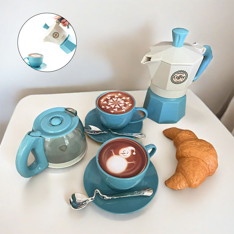 Kids Outdoor Dining Set - 4/11-teiliges Rollenspiel-Simulations-Kaffeeset Geschirr Spielhaus/Outdoor-Küche DIY Nachmittagstee-Spielzeug