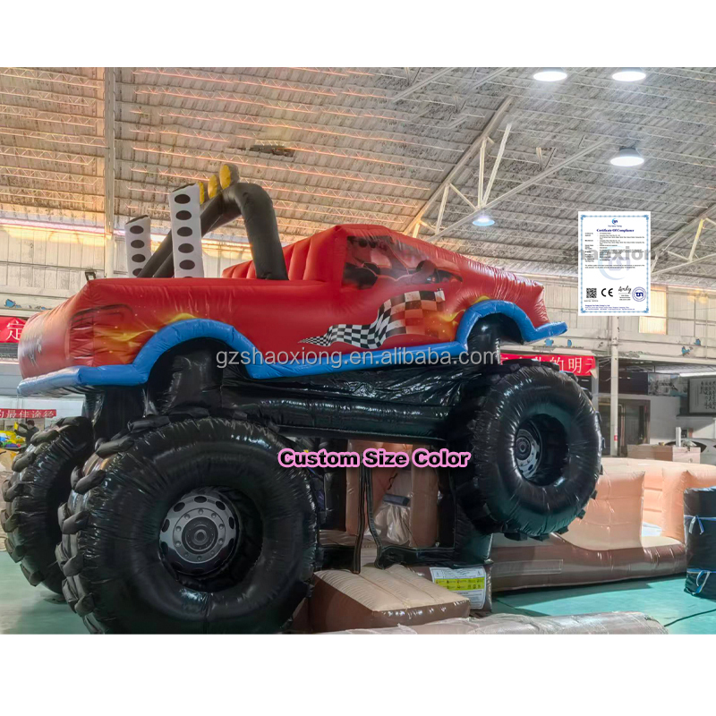 Kids Outdoor Jump House - Kommerzielles Outdoor-Hüpfburg-Rutsche-Kombi-Set im Monster-Truck-Design für Kinder
