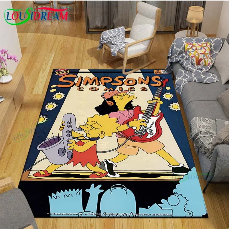 Kids Outdoor Yoga - Exquisite Cartoon SS-Simpson bedruckte Teppiche Wohnzimmer