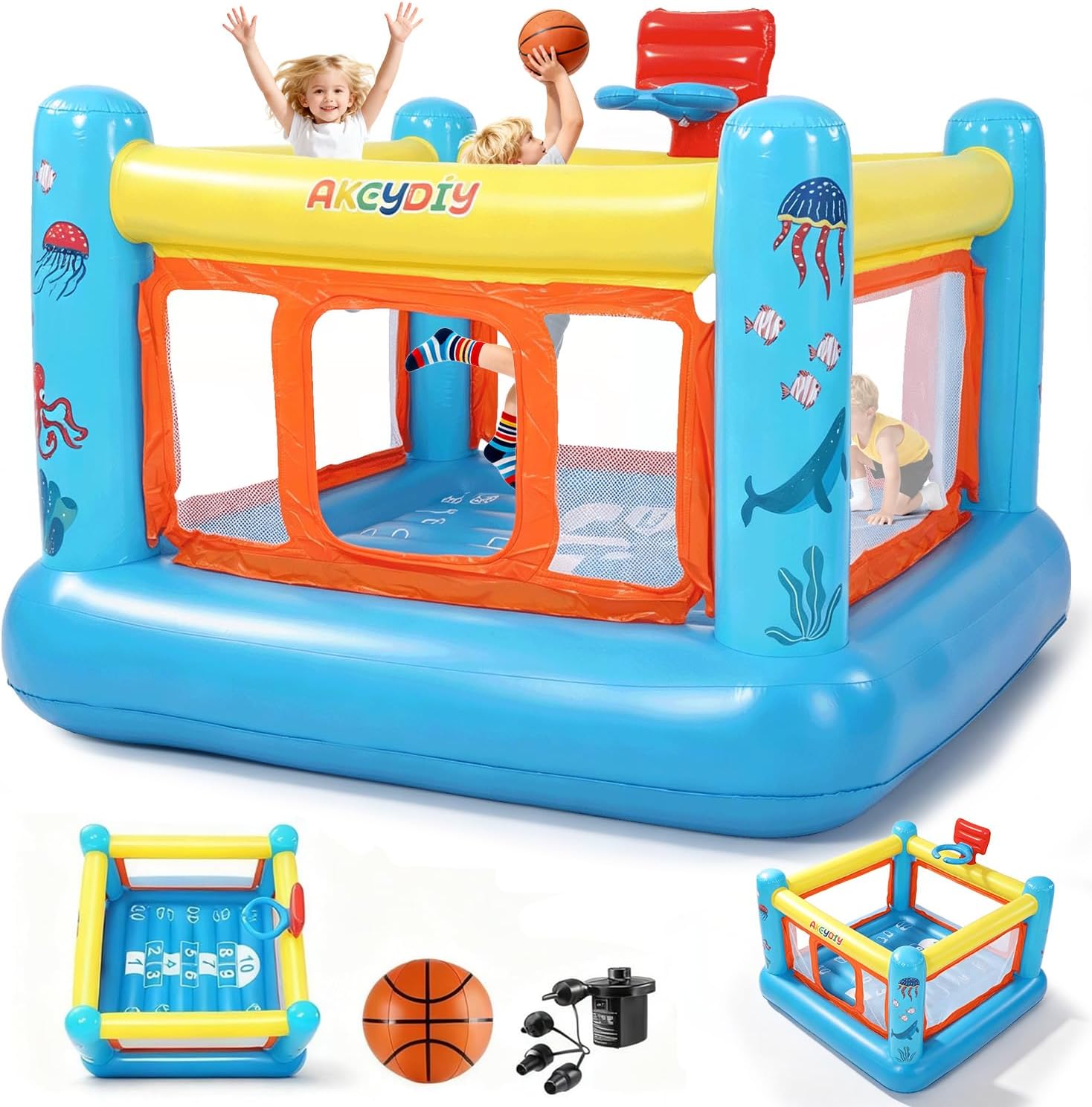 Kids Outdoor Jump House - Hüpfburg, PVC Aufblasbare Hüpfburg für Kinder