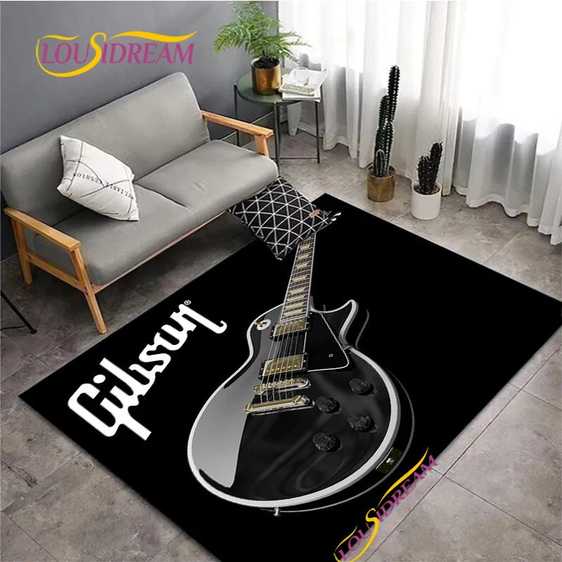 Kids Outdoor Yoga - Fender Burning Guitar Pattern Teppich Wohnzimmer