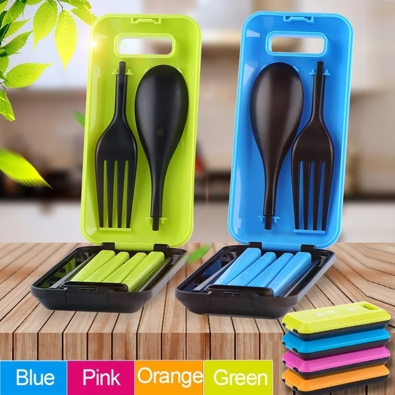 Kids Outdoor Dining Set - Faltbares Reise geschirrset Geschirr Besteckset für