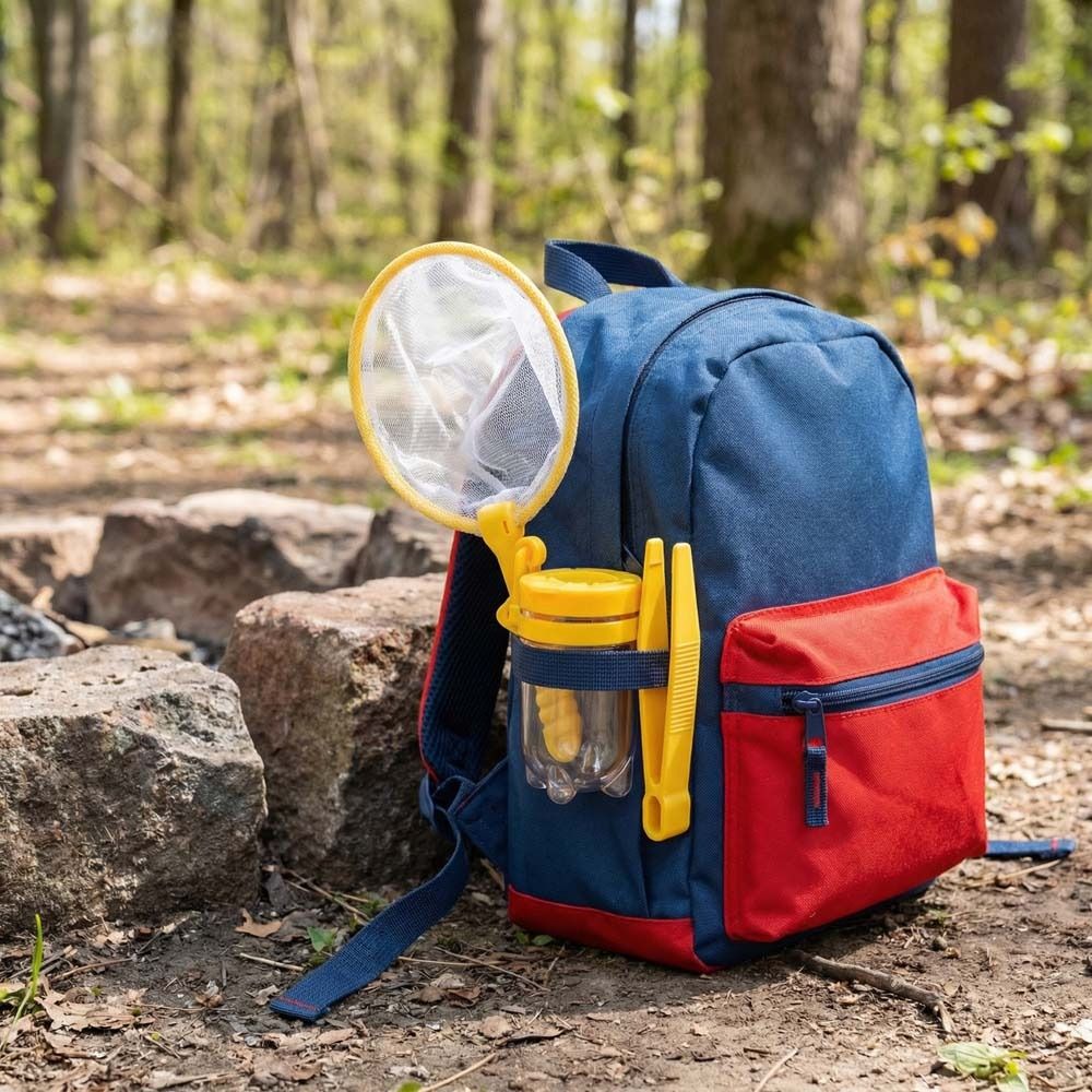 Bug Catching Kit - Männliches Outdoor-Abenteuer-Set: Clip-Pinzette, Naturerkundungswerkzeug, Klemme, Fütterungsbox,