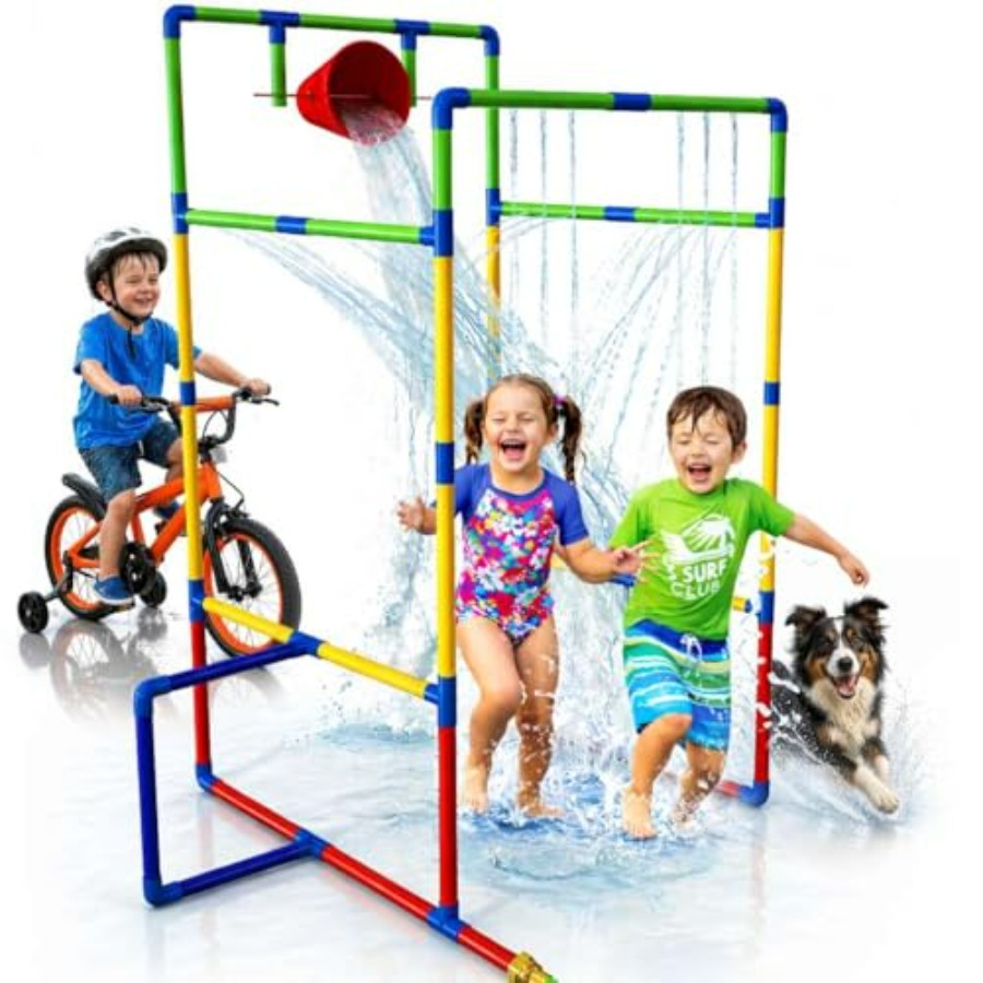 Kids Outdoor Water Sprinkler - Outdoor-Wasserpark-Sprinkler-Tunnel mit Tauchbecken für Kinder-Sommerspaß, aus