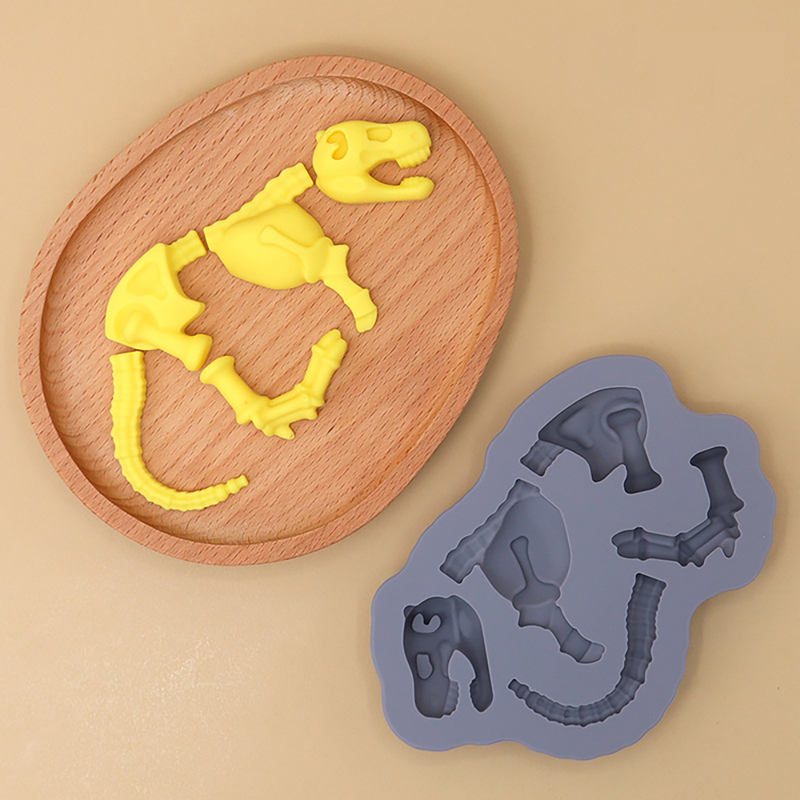 Kids Outdoor Dining Set - 1 Stück Dinosaurier-Silikonform Dino-Knochen Fossil Skelett