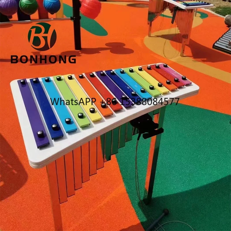 Kids Outdoor Xylophone - Bonhong Freistehende Percussion-Musikinstrumente für Draußen und
