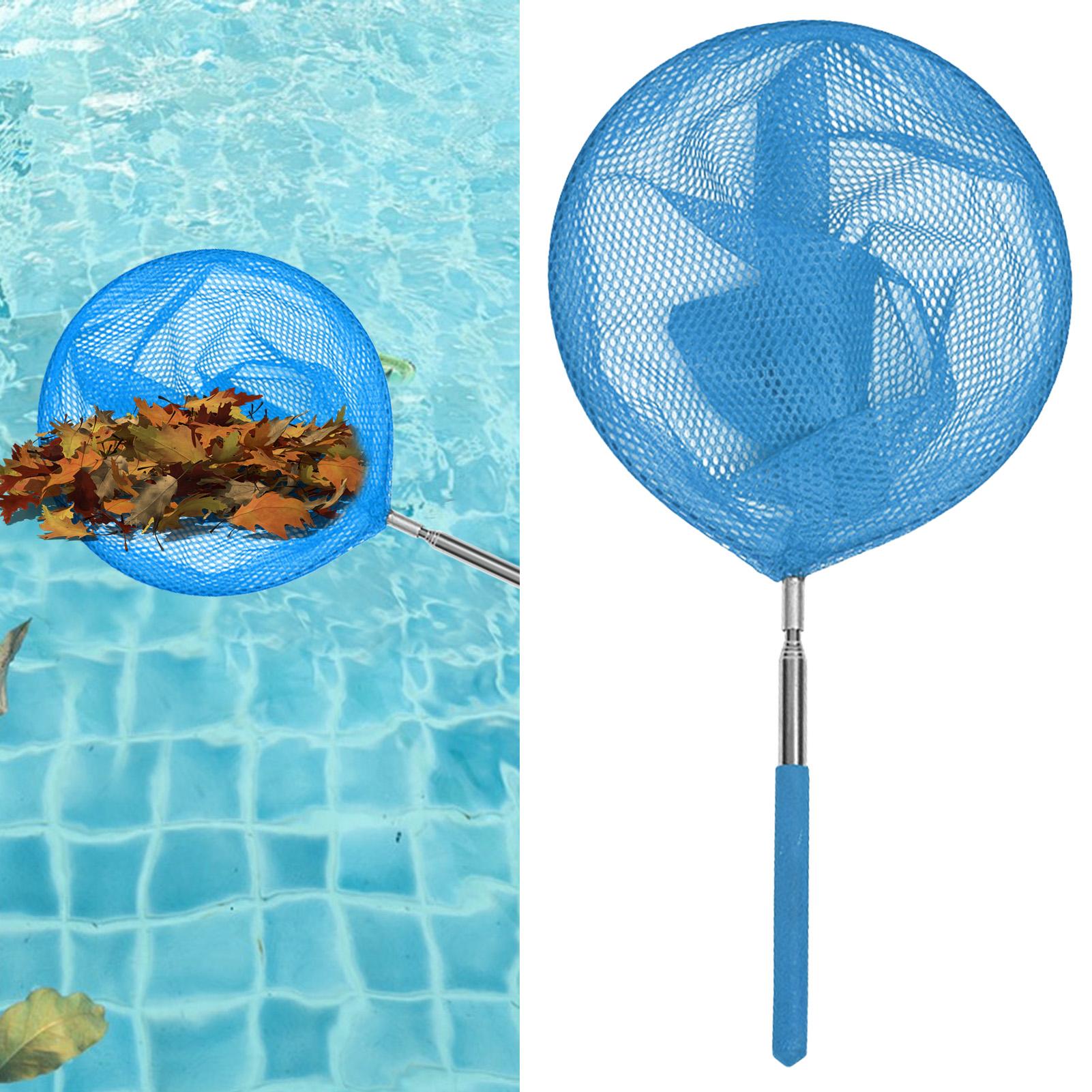 Kids Outdoor Net - Pool-Skimmer-Netz mit Teleskopstange, Edelstahl-Fischernetz, Kinder-Schmetterlingsnetz für