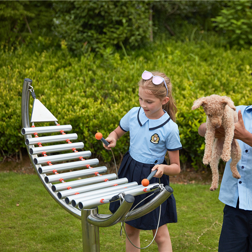 Kids Outdoor Xylophone - Musikalischer Outdoor-Spielplatz, Harpsichord, Metallperkussionsspielzeug für Kinder,