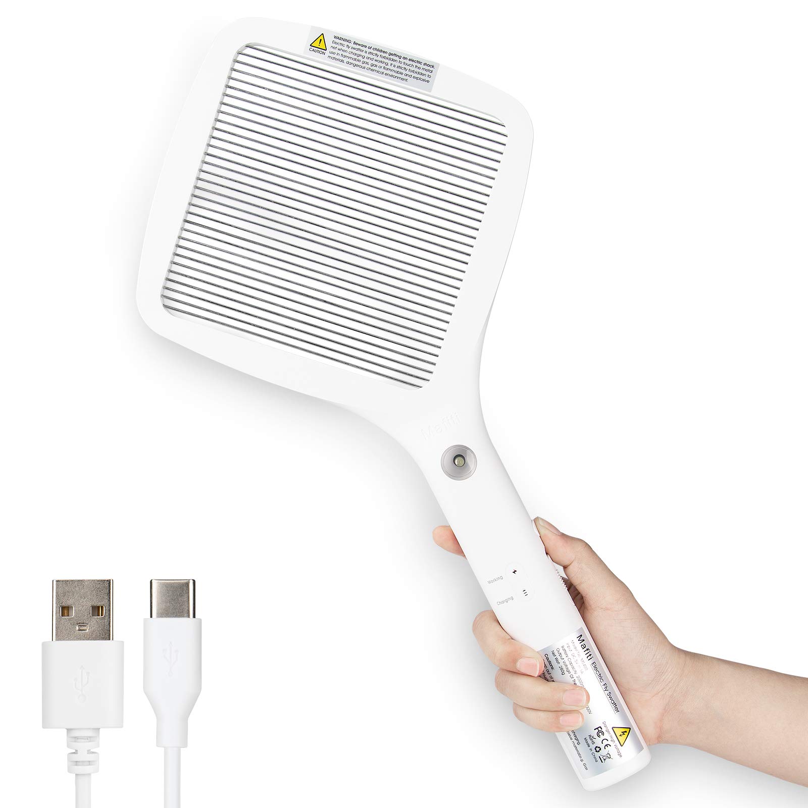 Bug Catching Kit - Mafiti Klatsche Leistungsstarke USB Aufladbare Fly