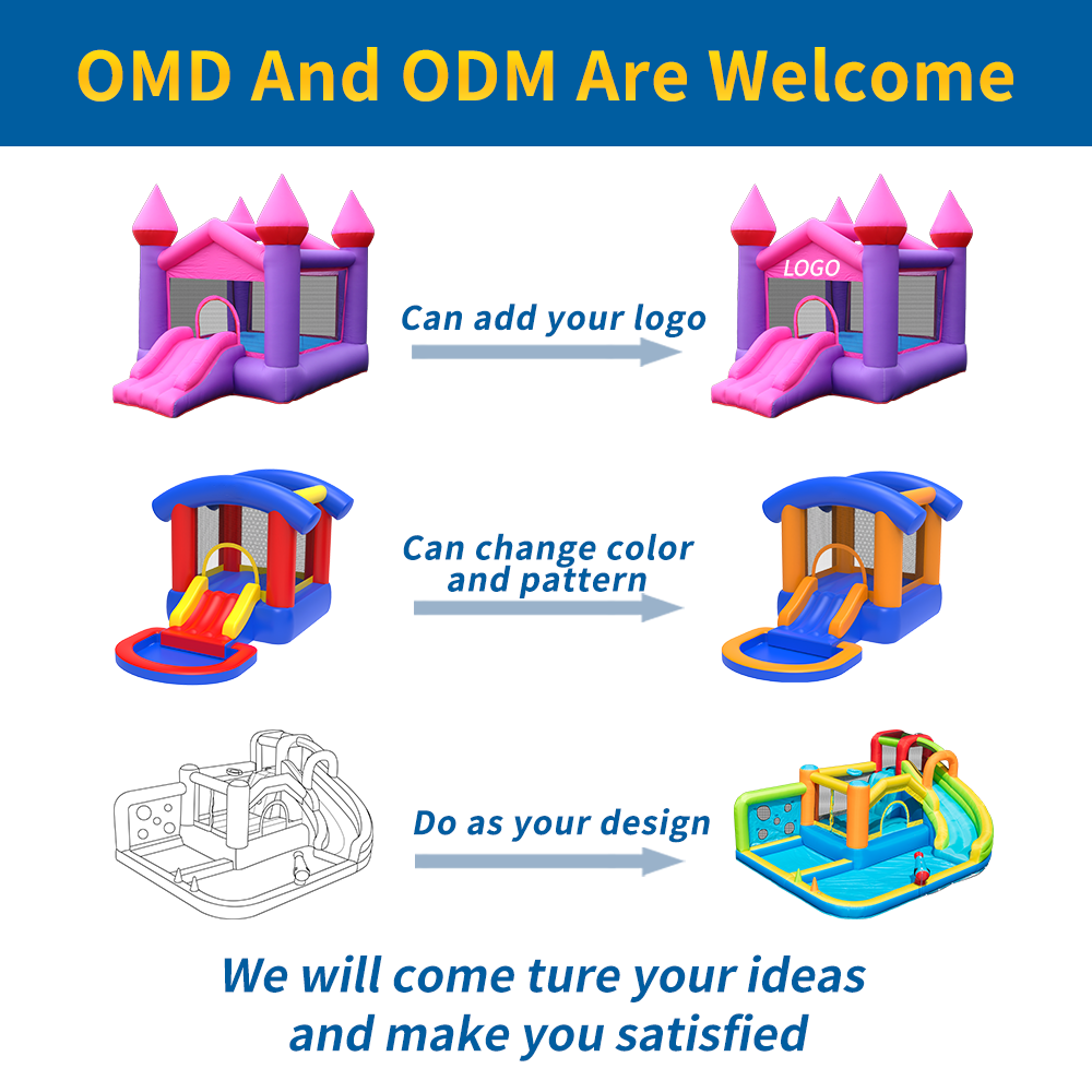 Maßgefertigtes Design NewTime  – Kids Outdoor Jump House Bewertung und Preis