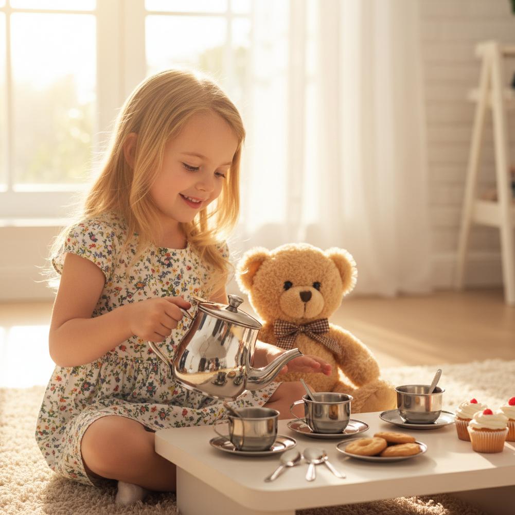 Kinder-Edelstahl-Teeservice, S – Kids Outdoor Dining Set Bewertung und Preis