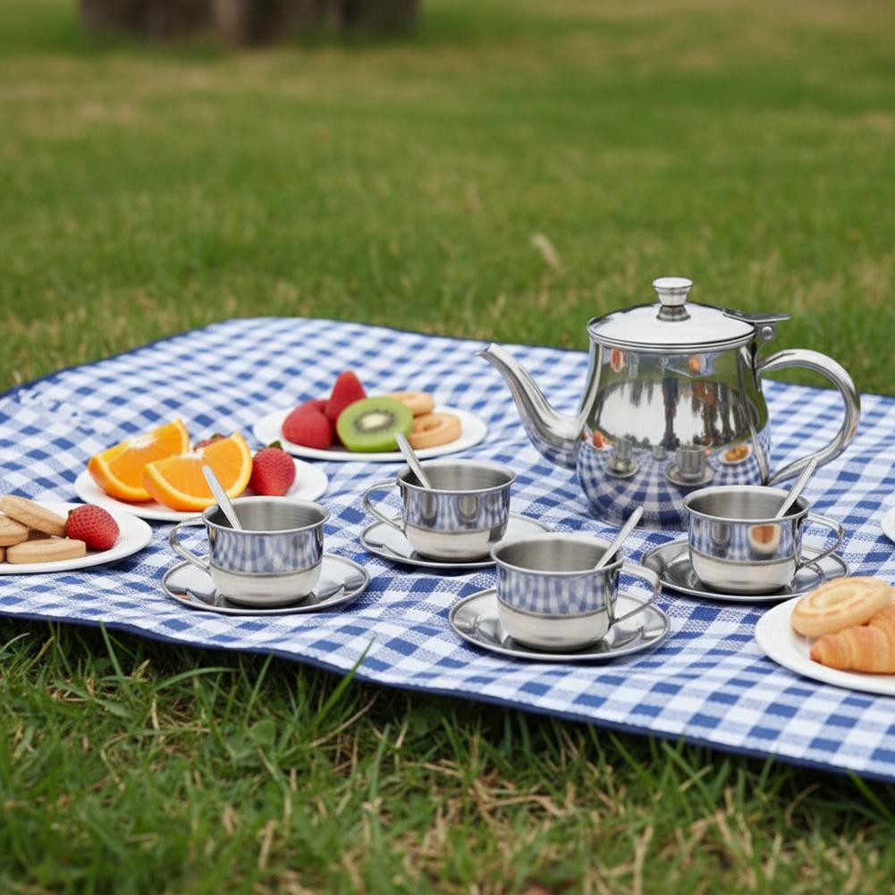 Kinder-Edelstahl-Teeservice, S – Kids Outdoor Dining Set Bewertung und Preis