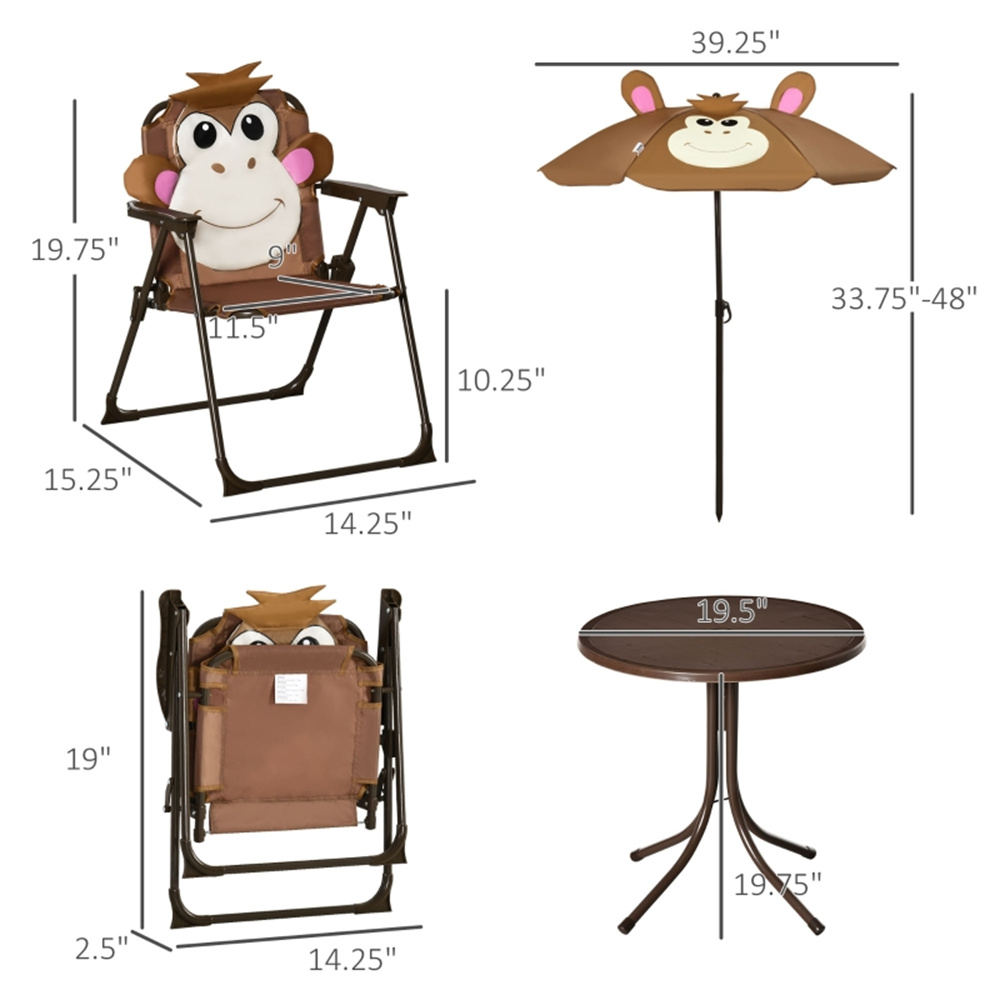 Niedliches Affen-Kinder-Terras – Kids Outdoor Dining Set Bewertung und Preis