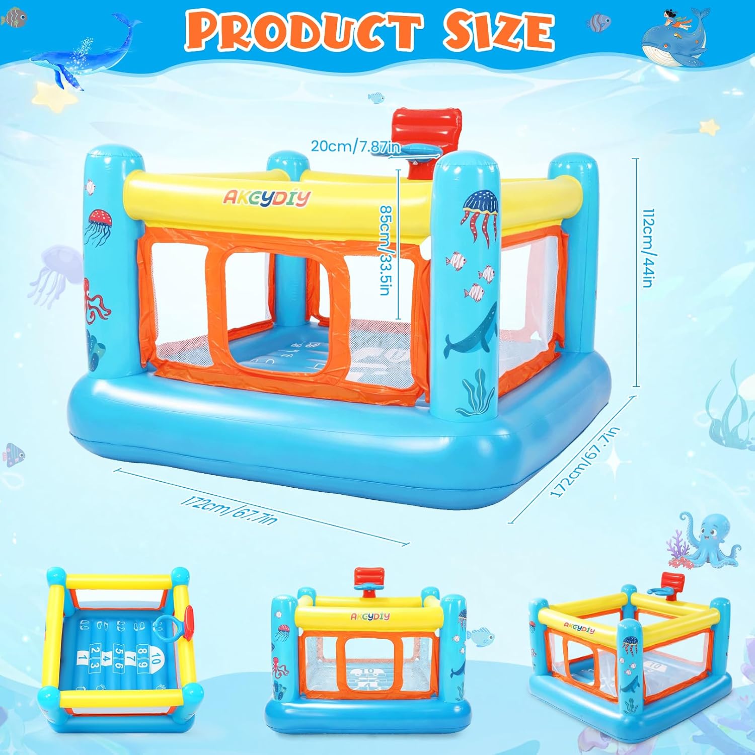 Hüpfburg, PVC Aufblasbare Hüpf – Kids Outdoor Jump House Bewertung und Preis