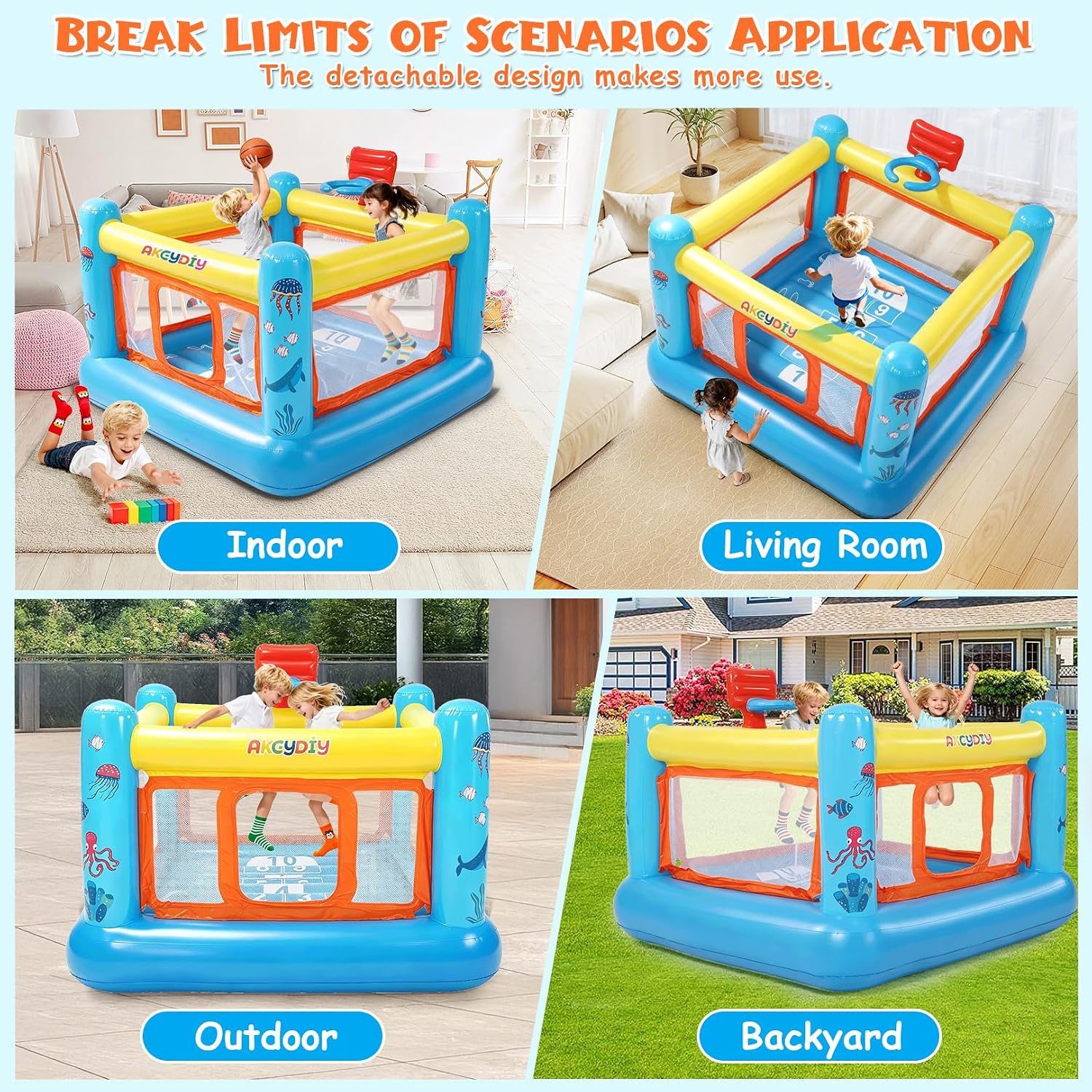 Hüpfburg, PVC Aufblasbare Hüpf – Kids Outdoor Jump House Bewertung und Preis