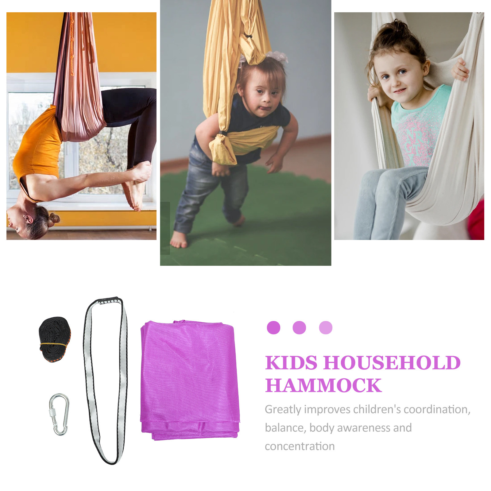 1 Set Kinder-Yoga-Hängematte,  – Kids Outdoor Yoga Bewertung und Preis