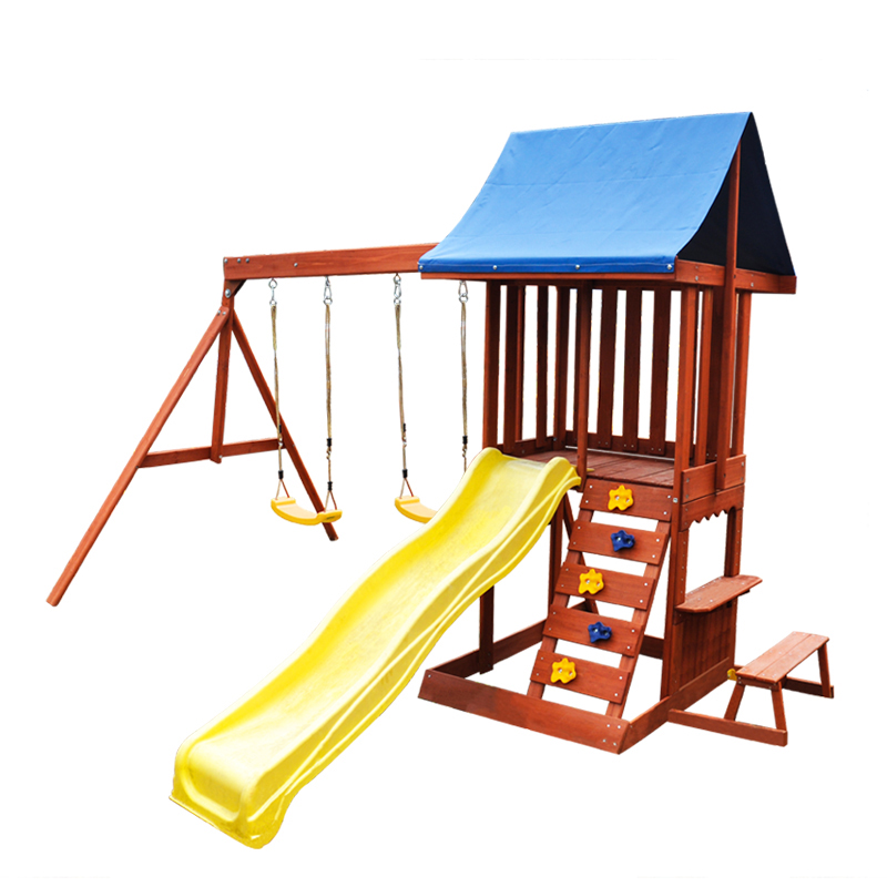 Spielplatzanlage - Garten-Hof  – Kids Outdoor Swing Set With Slide Bewertung und Preis