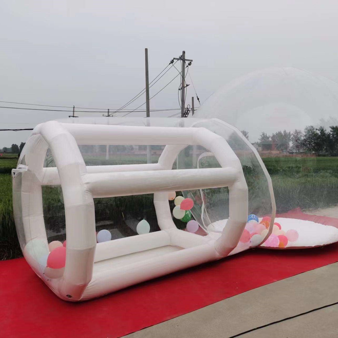 Aufblasbares Weißes PVC-Hüpfha – Kids Outdoor Jump House Bewertung und Preis