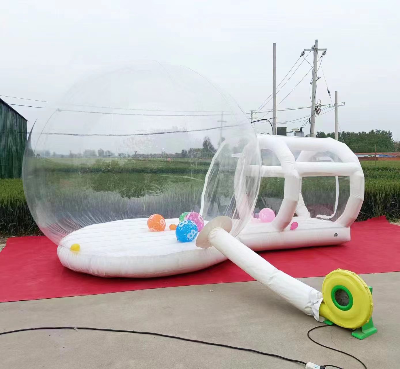 Aufblasbares Weißes PVC-Hüpfha – Kids Outdoor Jump House Bewertung und Preis
