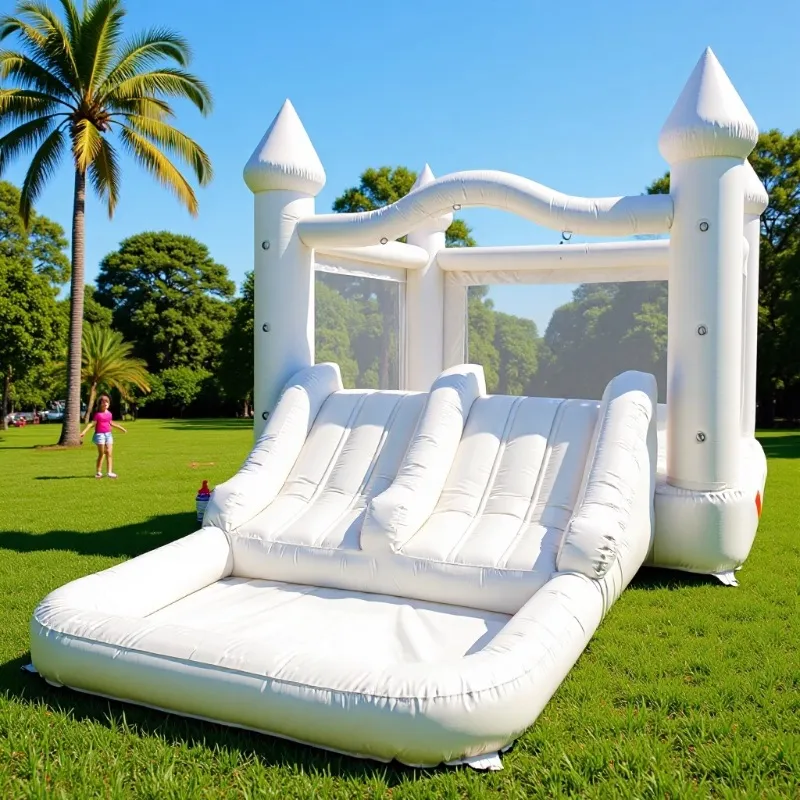 Riesiges Weißes Aufblasbares H – Kids Outdoor Jump House Bewertung und Preis
