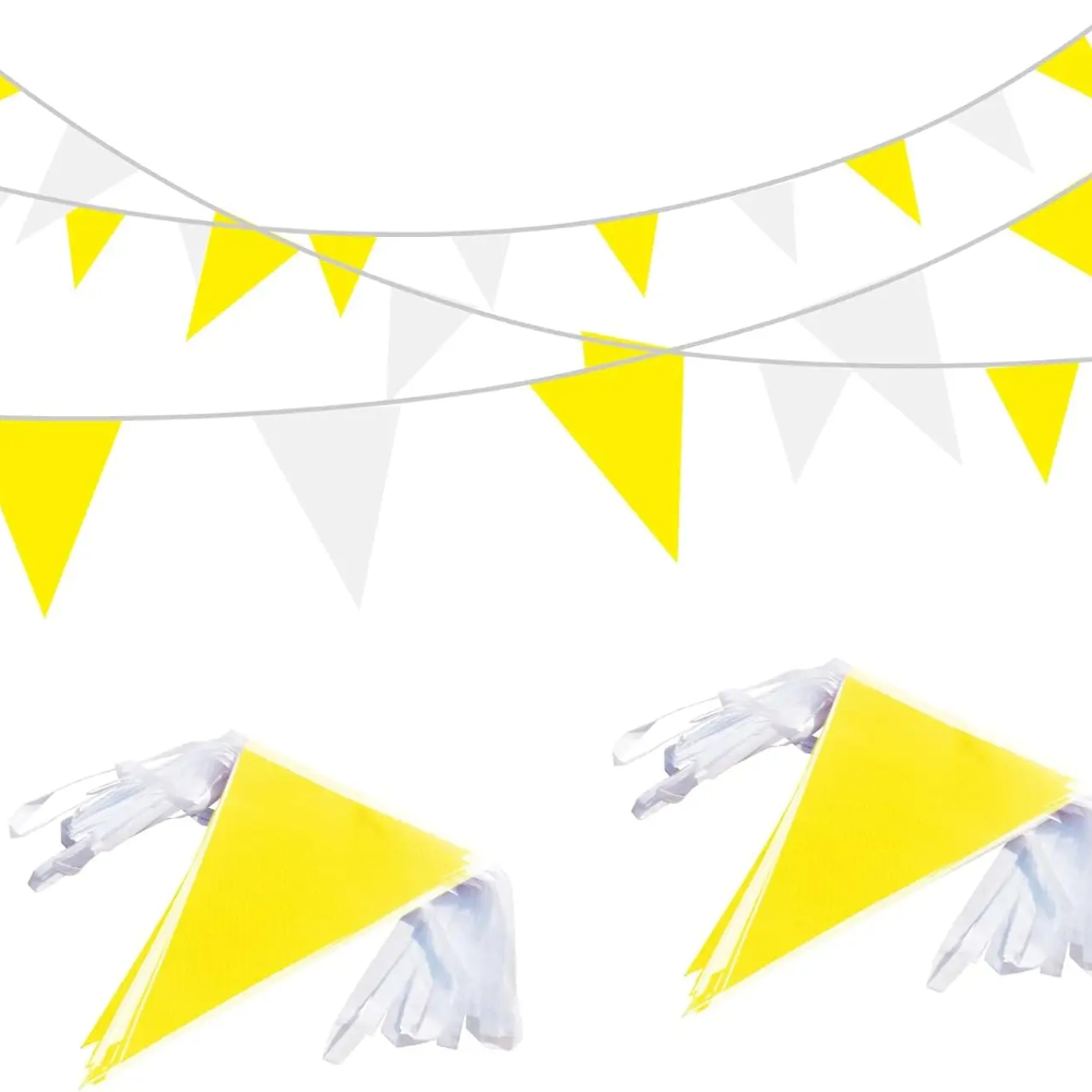 32,8 Fuß gelb-weiße Wimpelbann – Q Kids Outdoor Bewertung und Preis